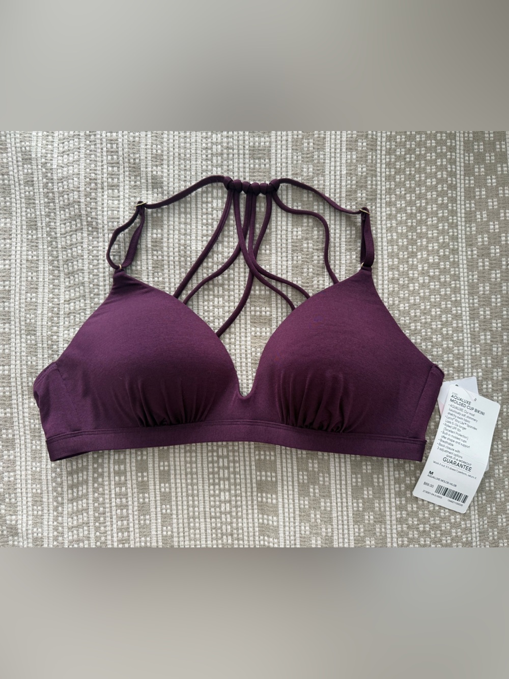 NWT Athleta Aqualuxe Bikini Top - Size Medium